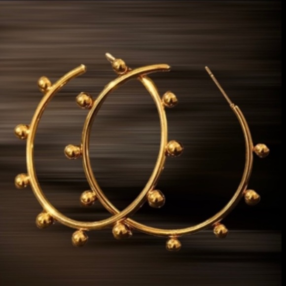 FP Gold Earrings/studs Hoop 14k gold filled designer - Picture 4 of 5